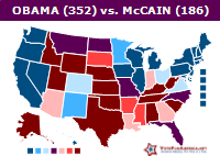 Electoral College Projection Map